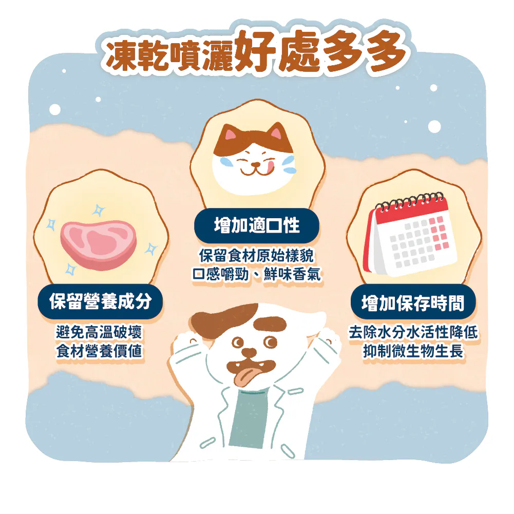 【凍乾噴灑好處多】