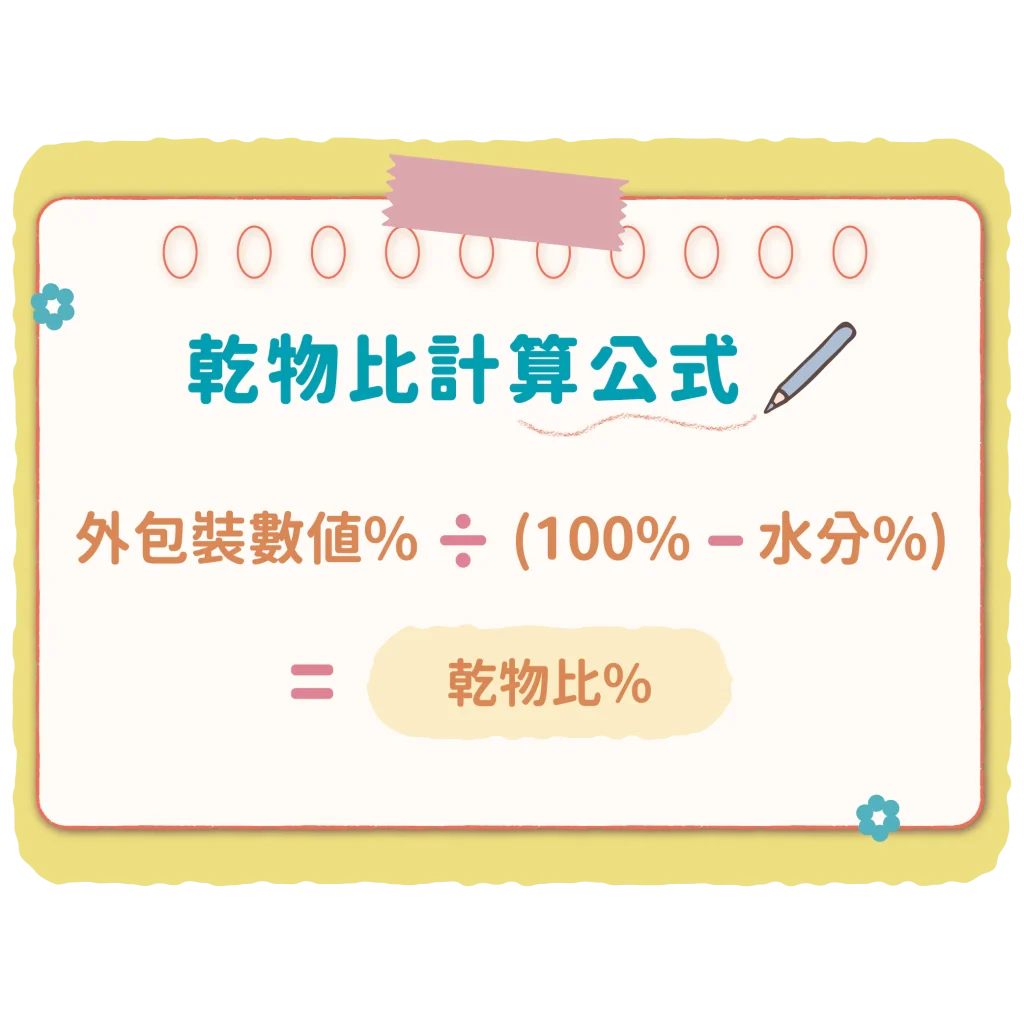 【怎麼計算乾物比】