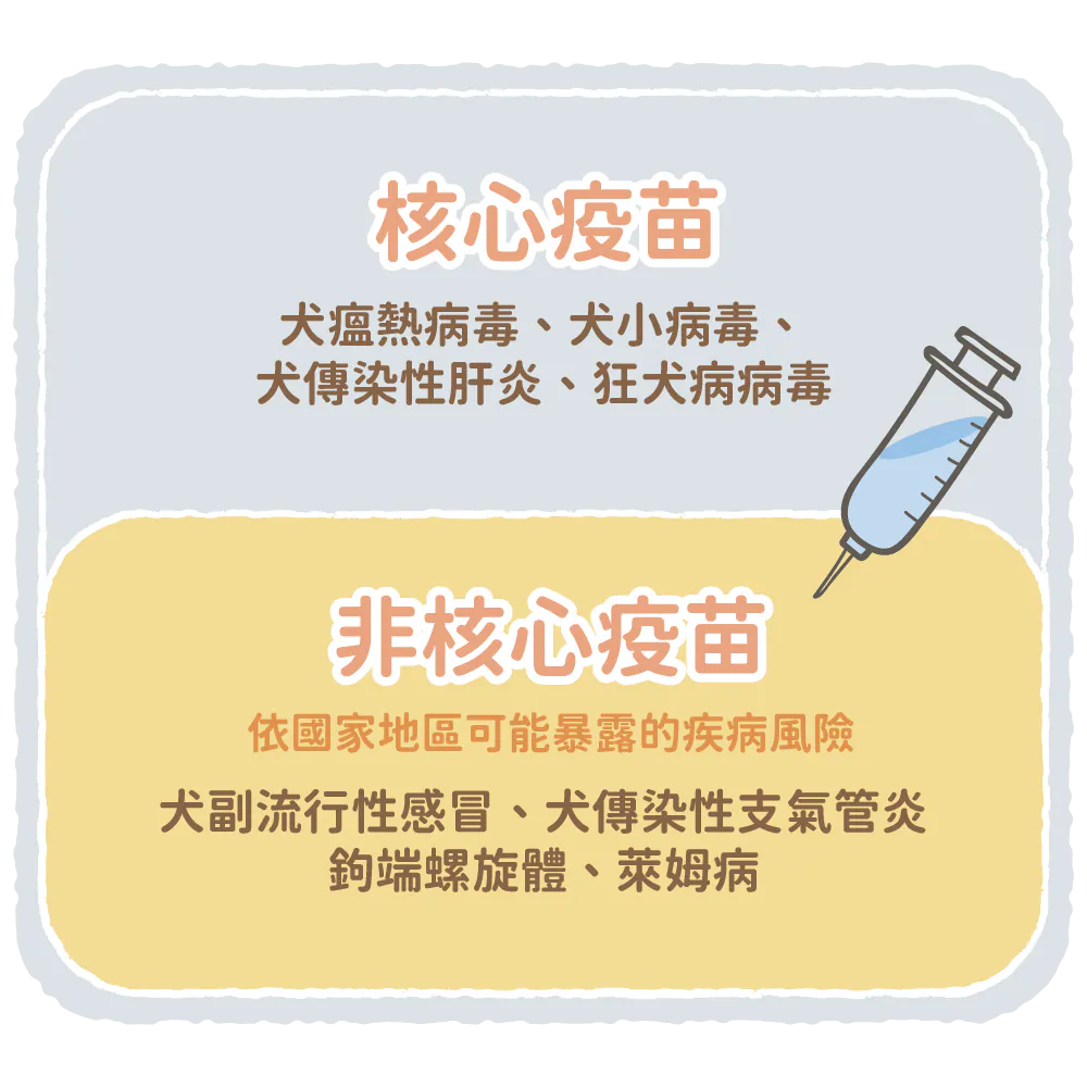 【核心vs非核心疫苗種類】