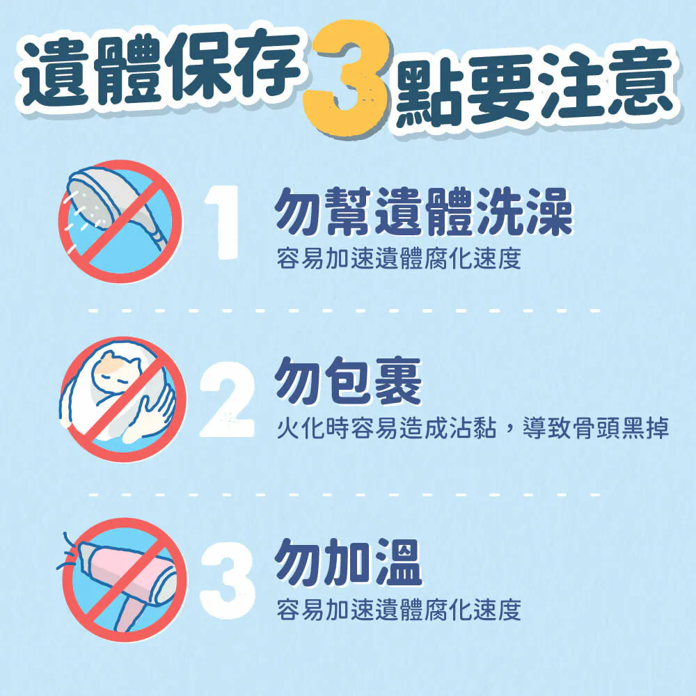 【遺體保存的３大要點】